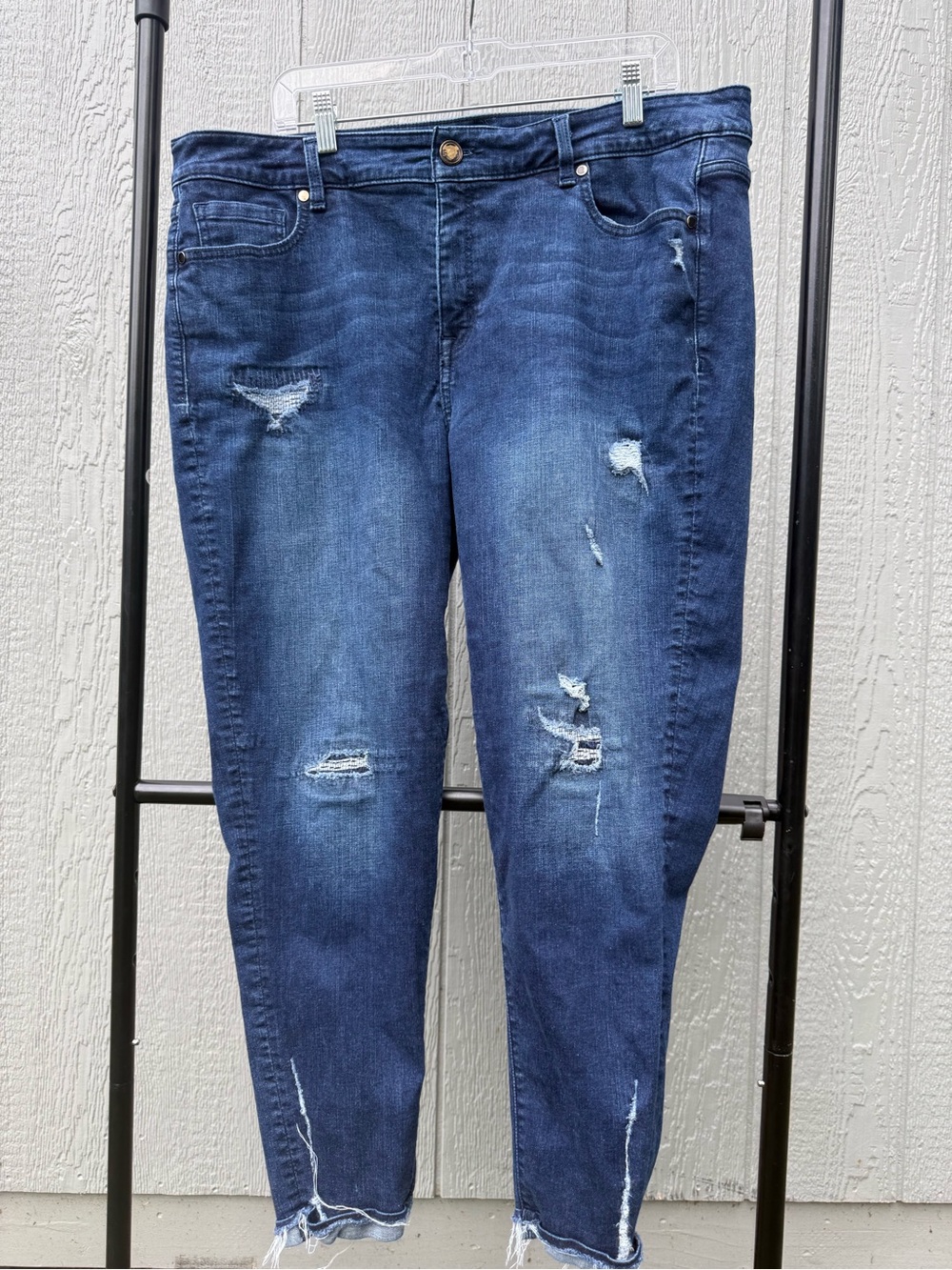 Dark Blue Distressed Women's Skinny Jeans size 20 regular